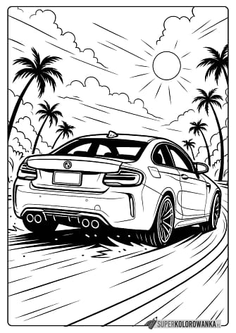 bmw m2 kolorowanka do druku