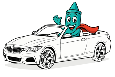 Kolorowanka BMW do druku PDF