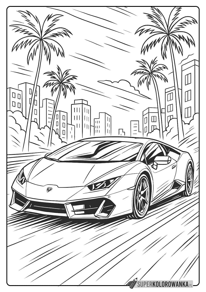 lamborghini huracan kolorowanka pdf